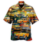 Hawaiian Shirt / Adults / S Car Yellow Vintage Style - Hawaiian Shirt - Reefox
