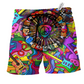 Beach Short / Adults / S Music Guitar Love Life Colorful Style - Beach Short Reefox - Owls Matrix LTD