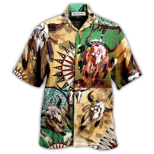 Hawaiian Shirt / Adults / S Native American Awesome Spirit Cool - Hawaiian Shirt - Reefox