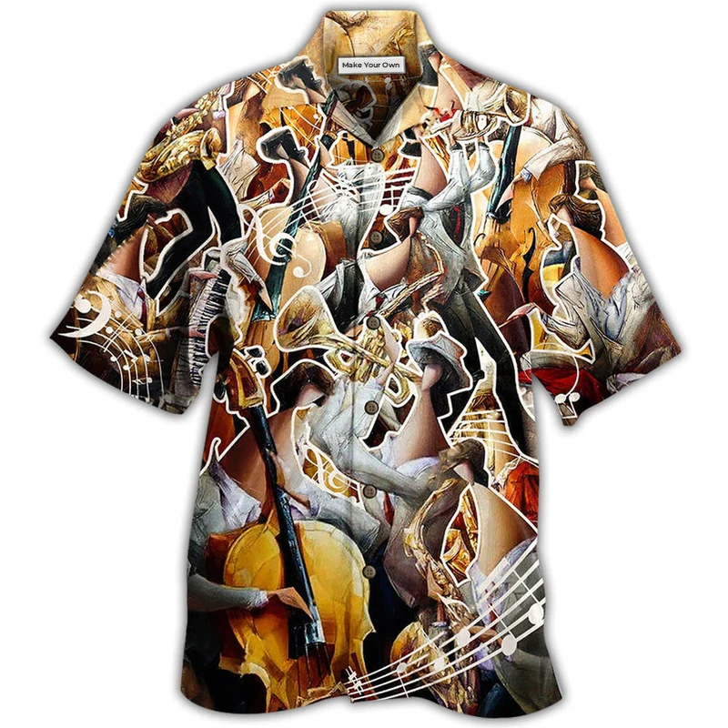 Hawaiian Shirt / Adults / S Music Love And Live - Hawaiian Shirt - Reefox