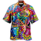 Hawaiian Shirt / Adults / S Hippie Deer Peace Love Life Color Amazing - Hawaiian Shirt - Reefox