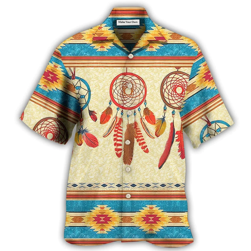 Hawaiian Shirt / Adults / S Native Style Love Peace Dreamcatcher - Hawaiian Shirt - Reefox