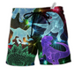 Beach Short / Adults / S Dinosaurs Fullcolor Neon Style Colorful - Beach Short Reefox - Owls Matrix LTD