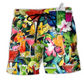 Beach Short / Adults / S Cocktail And Flowers Beautiful - Beach Short Reefox - Owls Matrix LTD