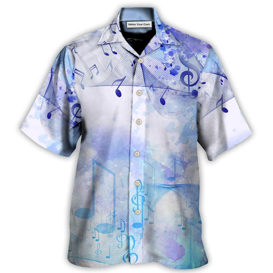 Hawaiian Shirt / Adults / S Music Watercolor Music Notes - Hawaiian Shirt - Reefox