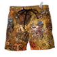Beach Short / Adults / S Octopus Steampunk Vintage Style - Beach Short Reefox - Owls Matrix LTD