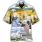 Hawaiian Shirt / Adults / S Great Pyrenees Art Dog Lovely - Hawaiian Shirt - Reefox