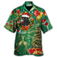 Hawaiian Shirt / Adults / S Christmas Black Cat Drinking Happy Christmas Tree Green Light - Hawaiian Shirt - Reefox