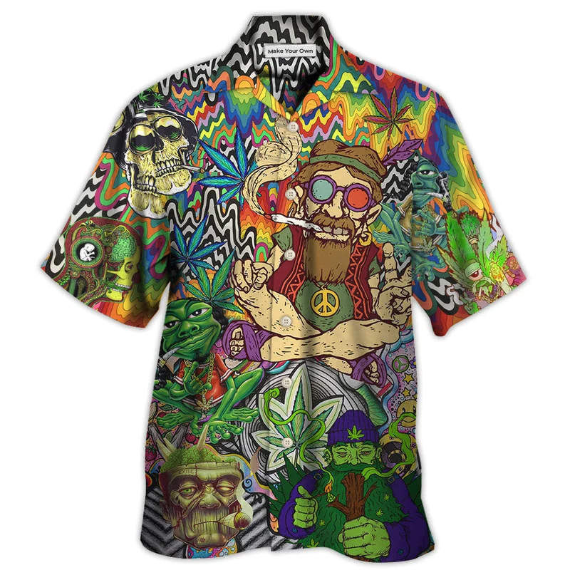 Hawaiian Shirt / Adults / S Hippie Feel Freedom From Smoking Cool Style - Hawaiian Shirt - Reefox