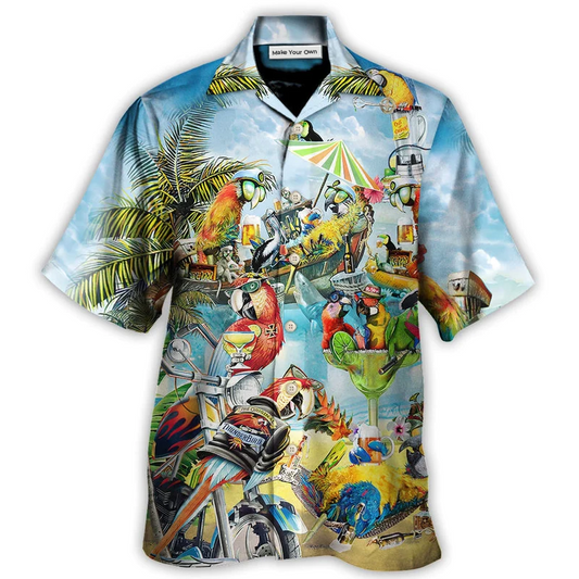 Parrot Cocktail Tropical Vibes - Hawaiian Shirt - Reefox