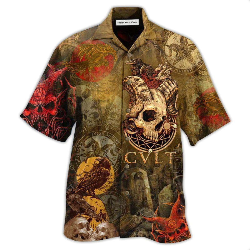 Hawaiian Shirt / Adults / S Skull Not Today Satan Cool - Hawaiian Shirt - Reefox