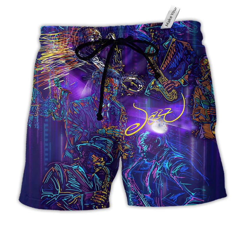 Beach Short / Adults / S Saxophone Never Underestimate An Old Man With A Saxophone - Beach Short Reefox - Owls Matrix LTD