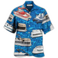Hawaiian Shirt / Adults / S Pontoon Blue Water - Hawaiian Shirt - Reefox