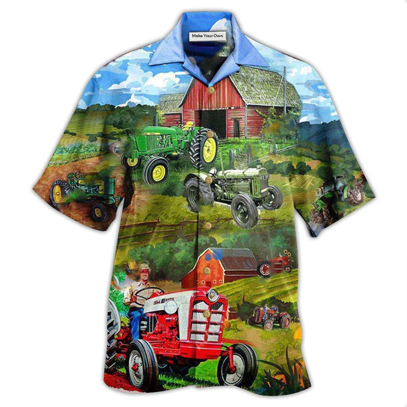 Hawaiian Shirt / Adults / S Tractor Keep Calm And Drive A Tractor - Hawaiian Shirt - Reefox