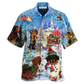 Hawaiian Shirt / Adults / S Dachshund Through The Snow Merry Christmas - Hawaiian Shirt - Reefox