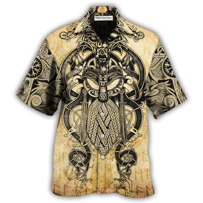 Hawaiian Shirt / Adults / S Viking Warrior Blood Pattern Cool Style - Hawaiian Shirt - Reefox