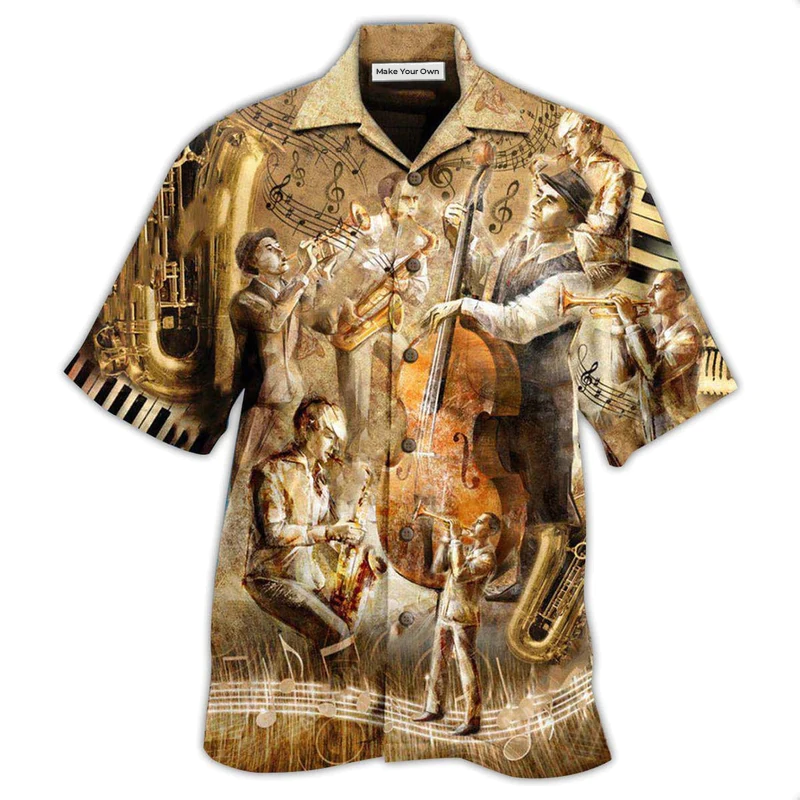 Hawaiian Shirt / Adults / S Jazz Music Life Is A Lot Like Jazz Its Best When You Improvise - Hawaiian Shirt - Reefox