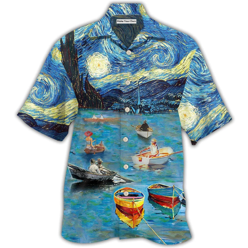 Hawaiian Shirt / Adults / S Boat Mysterious Art Sky - Hawaiian Shirt - Reefox
