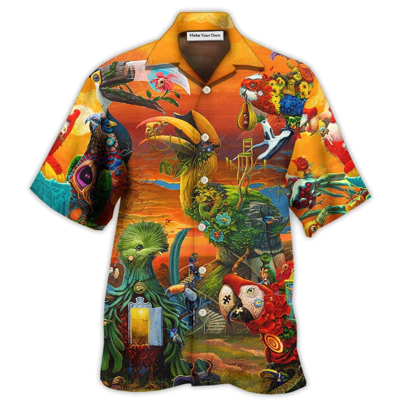 Hawaiian Shirt / Adults / S Parrot In A Flock Of A Pigeon - Hawaiian Shirt - Reefox