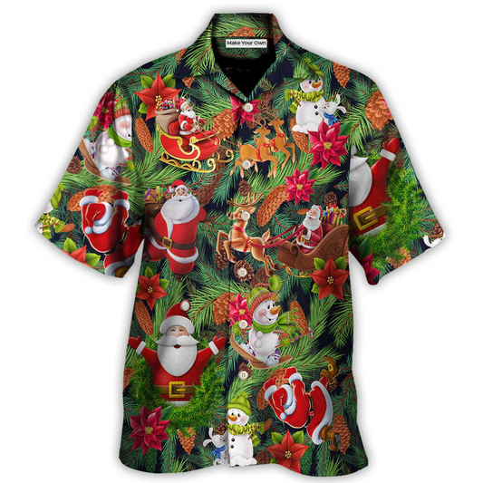 Hawaiian Shirt / Adults / S Christmas Santa Snowman Merry Xmas To Everyone - Hawaiian Shirt - Reefox