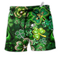 Shamrock Irish Leaf Diamond - Beach Short Hawaiian Print