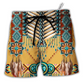 Native American Proud Pattern - Beach Short Reefox - Owls Matrix LTD