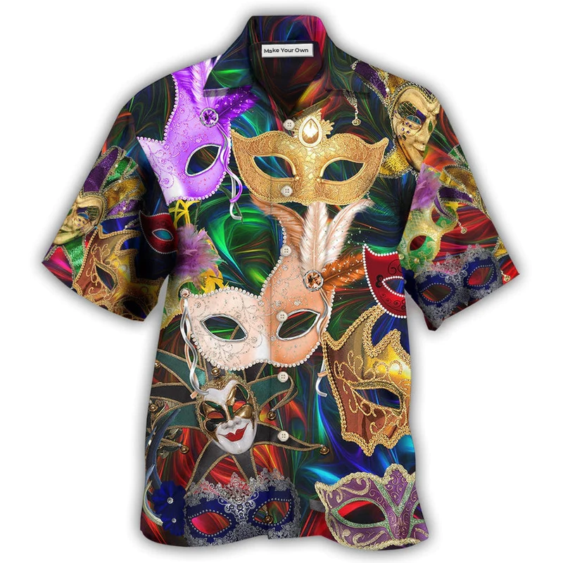 Hawaiian Shirt / Adults / S Mardi Gras Feather Party - Hawaiian Shirt - Reefox