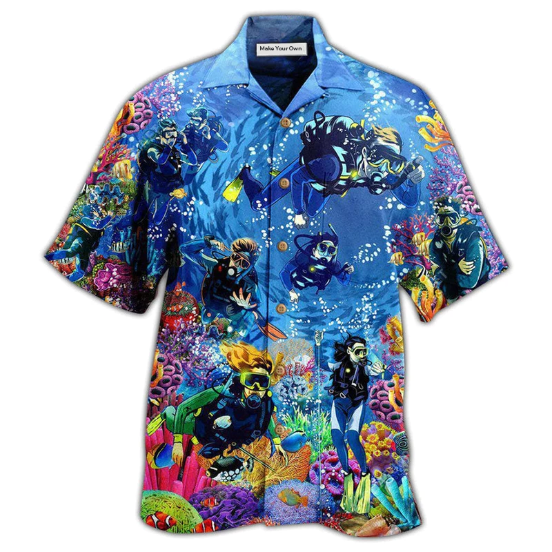 Hawaiian Shirt / Adults / S Diving Ocean Everything Will Kill You So Choose Something - Hawaiian Shirt - Reefox
