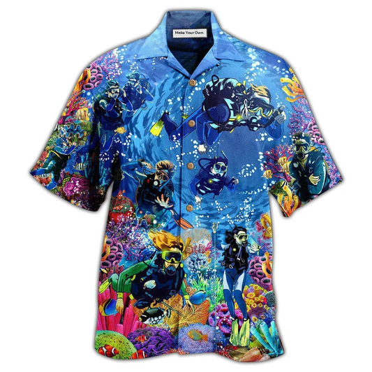 Hawaiian Shirt / Adults / S Diving Ocean Everything Will Kill You So Choose Something - Hawaiian Shirt - Reefox