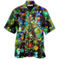 Hawaiian Shirt / Adults / S Christmas Black Cat Christmas Let's Get It - Hawaiian Shirt - Reefox