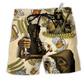 Beach Short / Adults / S Skull Love Beer Happy Day Vintage - Beach Short Reefox - Owls Matrix LTD