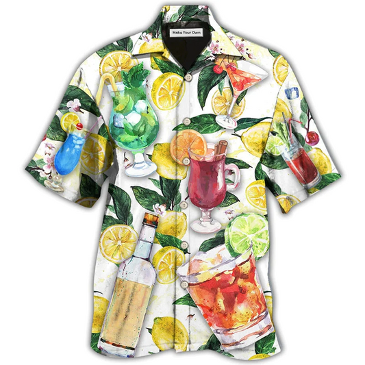 Hawaiian Shirt / Adults / S Wine Drinking Vodka Wine Style - Hawaiian Shirt - Reefox