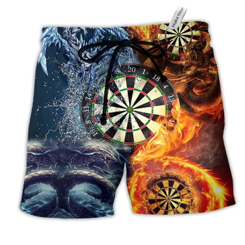 Beach Short / Adults / S Dragon Darts Love Life With Fire - Beach Short Reefox - Owls Matrix LTD