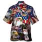 Hawaiian Shirt / Adults / S Veteran A True Hero Is Measured By Strength Of His Heart With Eagle - Hawaiian Shirt - Reefox