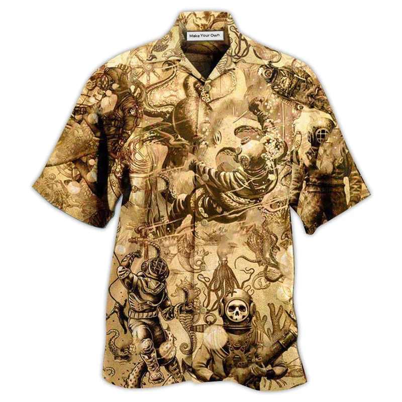 Hawaiian Shirt / Adults / S Ocean Life Is A Beach Then You Dive To Discovery - Hawaiian Shirt - Reefox