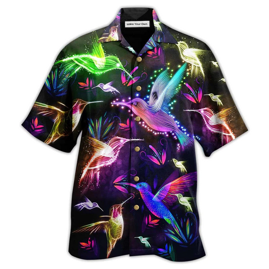 Hawaiian Shirt / Adults / S Hummingbird Fly All Night - Hawaiian Shirt - Reefox