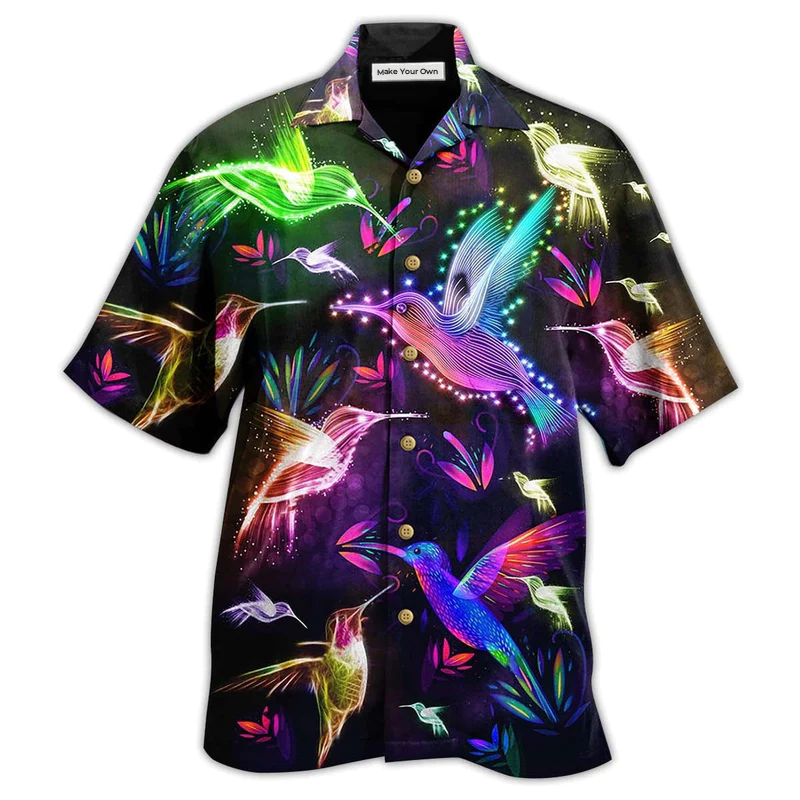 Hawaiian Shirt / Adults / S Hummingbird Fly All Night - Hawaiian Shirt - Reefox