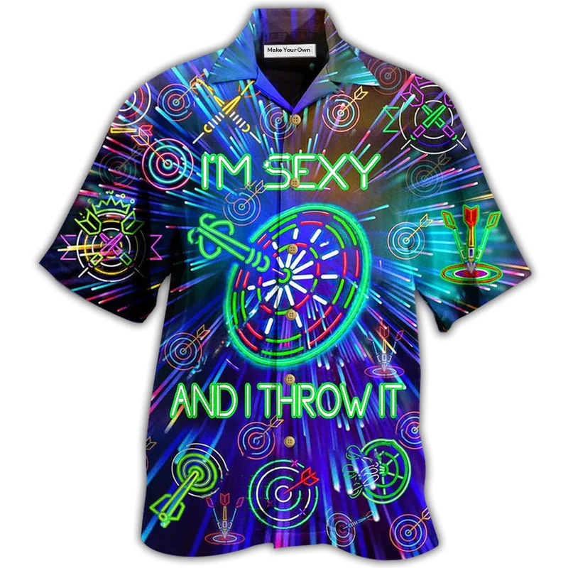 Hawaiian Shirt / Adults / S Darts I'm Sexy And I Throw It - Hawaiian Shirt - Reefox