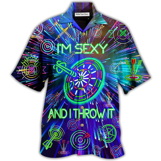 Hawaiian Shirt / Adults / S Darts I'm Sexy And I Throw It - Hawaiian Shirt - Reefox