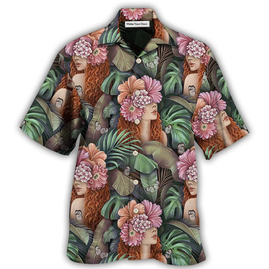 Hawaiian Shirt / Adults / S Country Girl Tropical Leaf Style - Hawaiian Shirt - Reefox