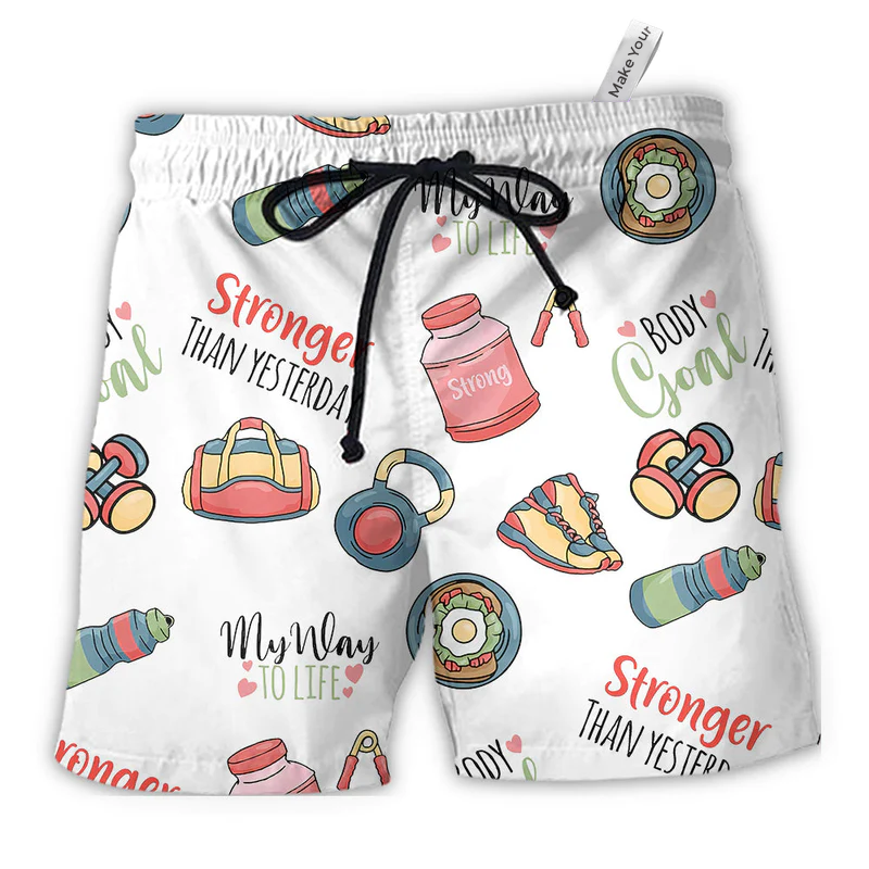 Beach Short / Adults / S Gym My Way To Life - Beach Short Reefox - Owls Matrix LTD