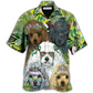 Hawaiian Shirt / Adults / S Poodle Dog Green Tropical - Hawaiian Shirt - Reefox
