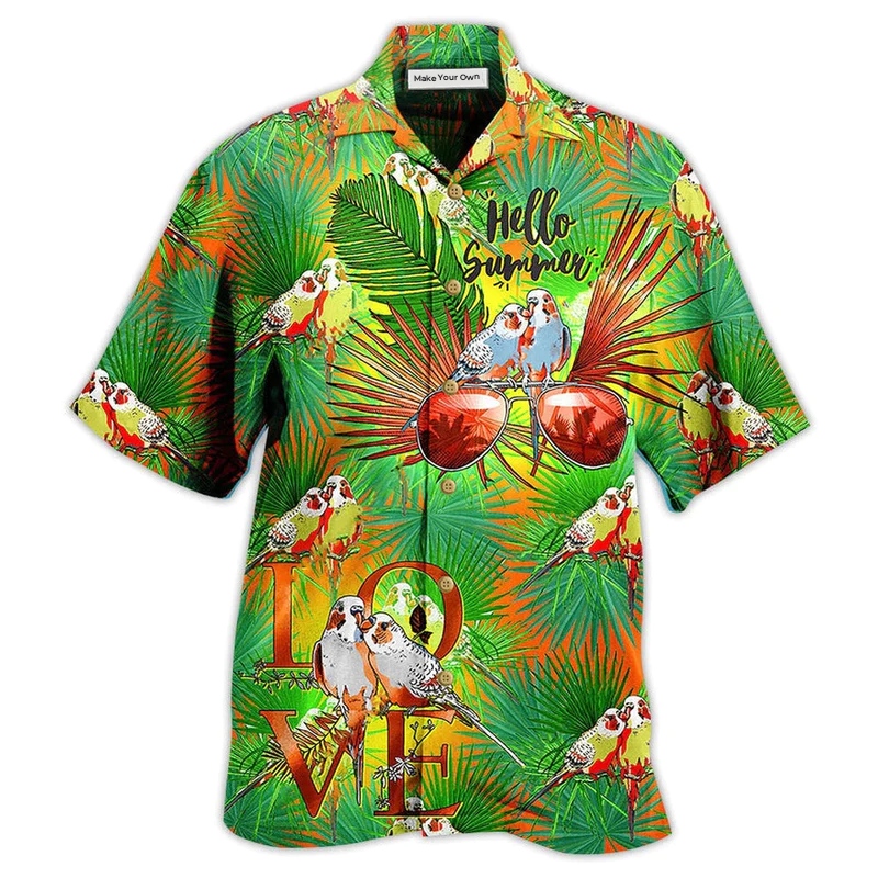 Hawaiian Shirt / Adults / S Parrot Hello Summer Style - Hawaiian Shirt - Reefox