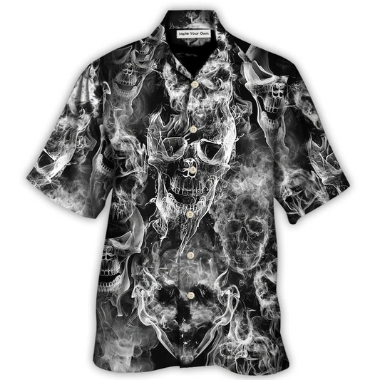 Skull Smoke Kill This Life - Hawaiian Shirt - Reefox