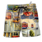 Beach Short / Adults / S Train Love Our City - Beach Short Reefox - Owls Matrix LTD