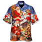 Hawaiian Shirt / Adults / S Christmas Up On Rooftop Santa Claus Art Style - Hawaiian Shirt - Reefox