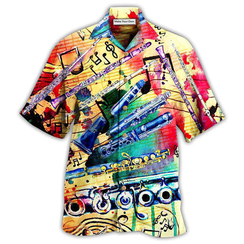Hawaiian Shirt / Adults / S Flute Music Love Life Style So Cool - Hawaiian Shirt - Reefox