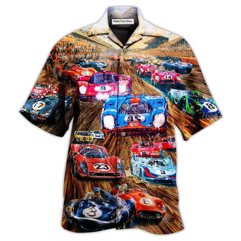 Hawaiian Shirt / Adults / S Car Racing Fast And Furious Style - Hawaiian Shirt - Reefox