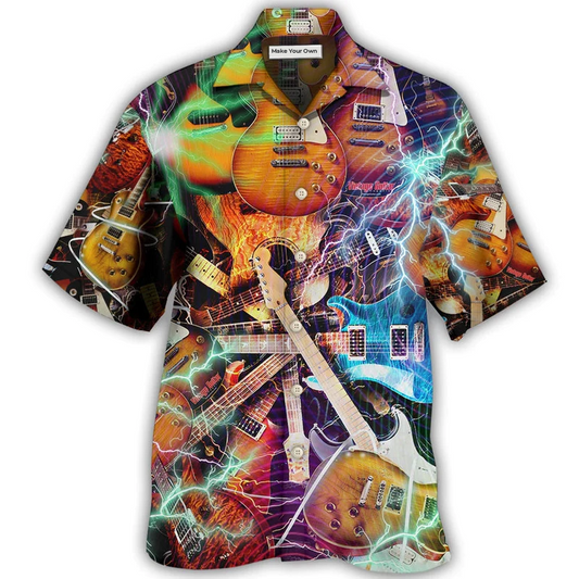 Hawaiian Shirt / Adults / S Guitar The World Would Be A Concert - Hawaiian Shirt - Reefox