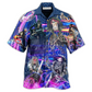 Hawaiian Shirt / Adults / S Guitar Skull Music Skull Crazy Purple - Hawaiian Shirt - Reefox
